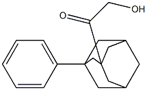 2-Hydroxy-1-(1-phenyl-3-adamantyl)ethanone Struktur