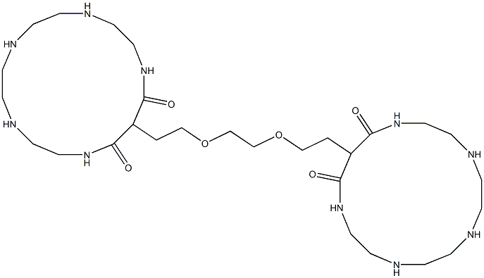 3,3'-[1,2-Ethanediylbis(oxy)bis(2,1-ethanediyl)]bis(1,5,8,11,14-pentaazacyclohexadecane-2,4-dione) Struktur