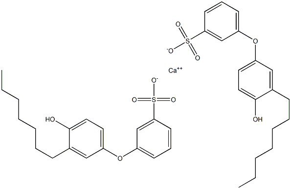 Bis(4'-hydroxy-3'-heptyl[oxybisbenzene]-3-sulfonic acid)calcium salt Struktur