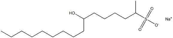 7-Hydroxyhexadecane-2-sulfonic acid sodium salt Struktur