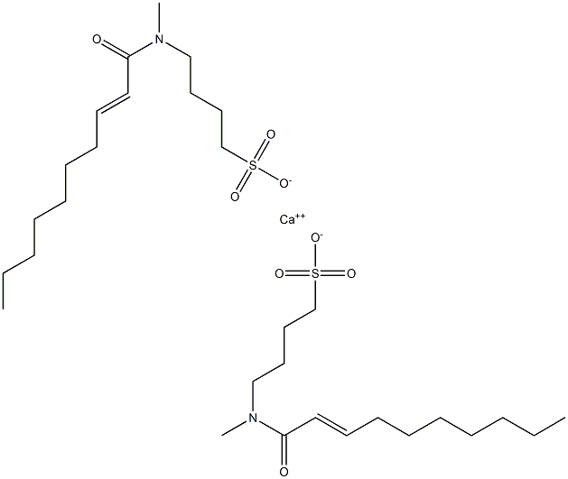 Bis[4-[N-(2-decenoyl)-N-methylamino]-1-butanesulfonic acid]calcium salt Struktur