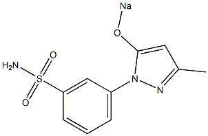 3-Methyl-5-sodiooxy-1-(m-sulfamoylphenyl)-1H-pyrazole Struktur