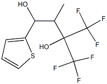 2-Methyl-1-(2-thienyl)-4,4,4-trifluoro-3-trifluoromethyl-1,3-butanediol Struktur