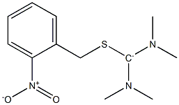 Bis(dimethylamino)[(2-nitrophenylmethyl)thio]methylium Struktur