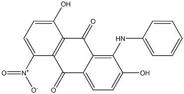 1-Anilino-2,8-dihydroxy-5-nitroanthraquinone Struktur