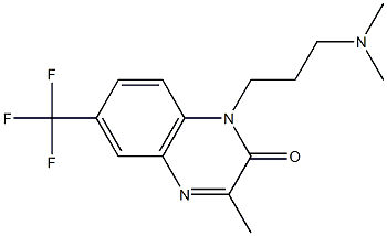 1-[3-(Dimethylamino)propyl]-3-methyl-6-(trifluoromethyl)-2(1H)-quinoxalinone Struktur