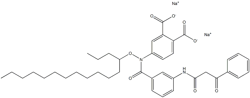 4-[3-(3-Phenyl-1,3-dioxopropylamino)-4-hexadecyloxybenzoylamino]phthalic acid disodium salt Struktur