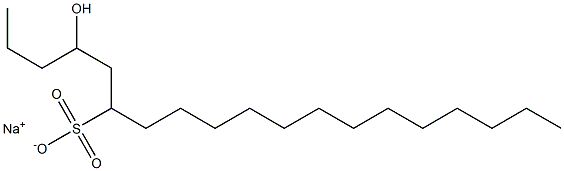 4-Hydroxynonadecane-6-sulfonic acid sodium salt Struktur