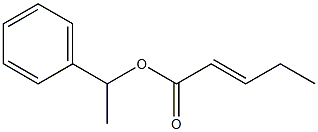 2-Pentenoic acid 1-phenylethyl ester Struktur