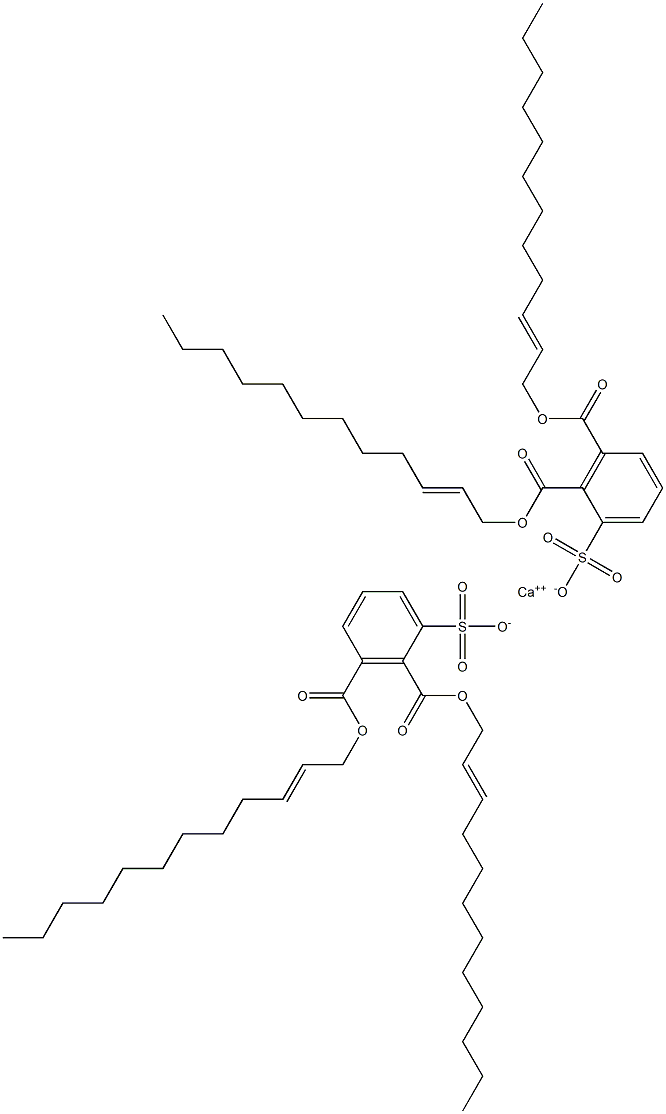 Bis[2,3-di(2-dodecenyloxycarbonyl)benzenesulfonic acid]calcium salt Struktur