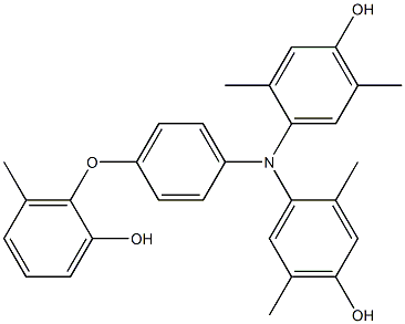 N,N-Bis(4-hydroxy-2,5-dimethylphenyl)-4-(2-hydroxy-6-methylphenoxy)benzenamine Struktur