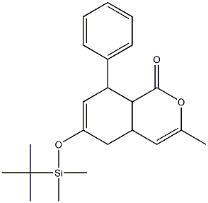 3-Methyl-8-phenyl-6-[[dimethyl(tert-butyl)silyl]oxy]-4a,5,8,8a-tetrahydroisocoumarin Struktur