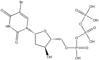 5-Bromo-2'-deoxyuridine 5'-triphosphoric acid Struktur