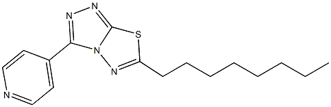 6-Octyl-3-(4-pyridinyl)-1,2,4-triazolo[3,4-b][1,3,4]thiadiazole Struktur