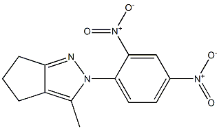 2-(2,4-Dinitrophenyl)-2,4,5,6-tetrahydro-3-methylcyclopentapyrazole Struktur