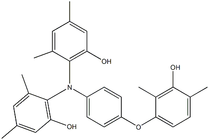 N,N-Bis(6-hydroxy-2,4-dimethylphenyl)-4-(3-hydroxy-2,4-dimethylphenoxy)benzenamine Struktur