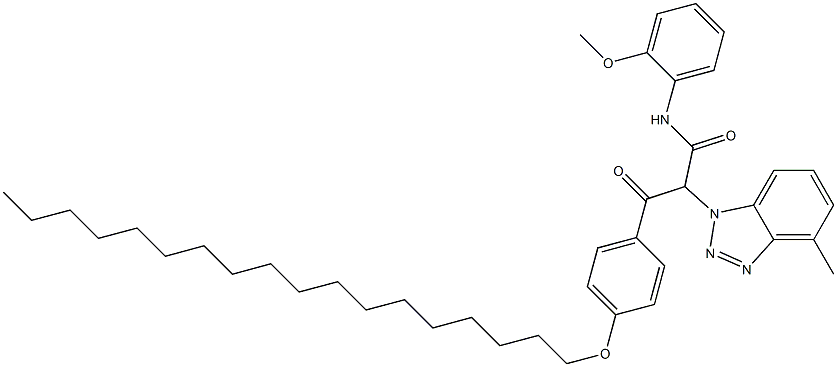 2-[4-(Octadecyloxy)benzoyl]-2-[(4-methyl-1H-benzotriazol)-1-yl]-2'-methoxyacetanilide Struktur