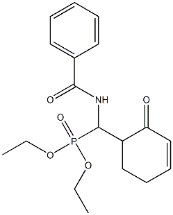 Benzoylamino(2-oxo-3-cyclohexenyl)methylphosphonic acid diethyl ester Struktur