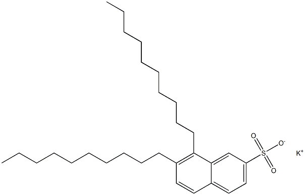 7,8-Didecyl-2-naphthalenesulfonic acid potassium salt Struktur