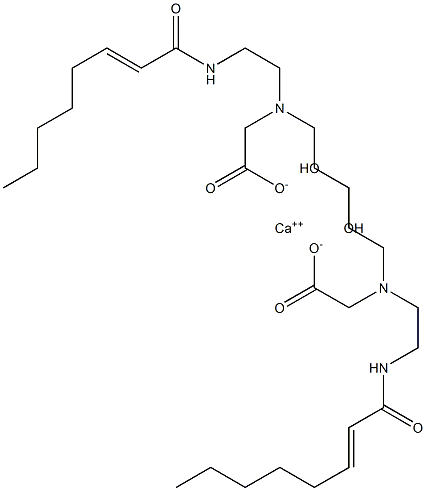 Bis[N-(3-hydroxypropyl)-N-[2-(2-octenoylamino)ethyl]aminoacetic acid]calcium salt Struktur