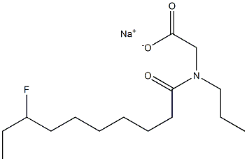 N-(8-Fluorodecanoyl)-N-propylglycine sodium salt Struktur