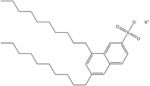 6,8-Didecyl-2-naphthalenesulfonic acid potassium salt Struktur