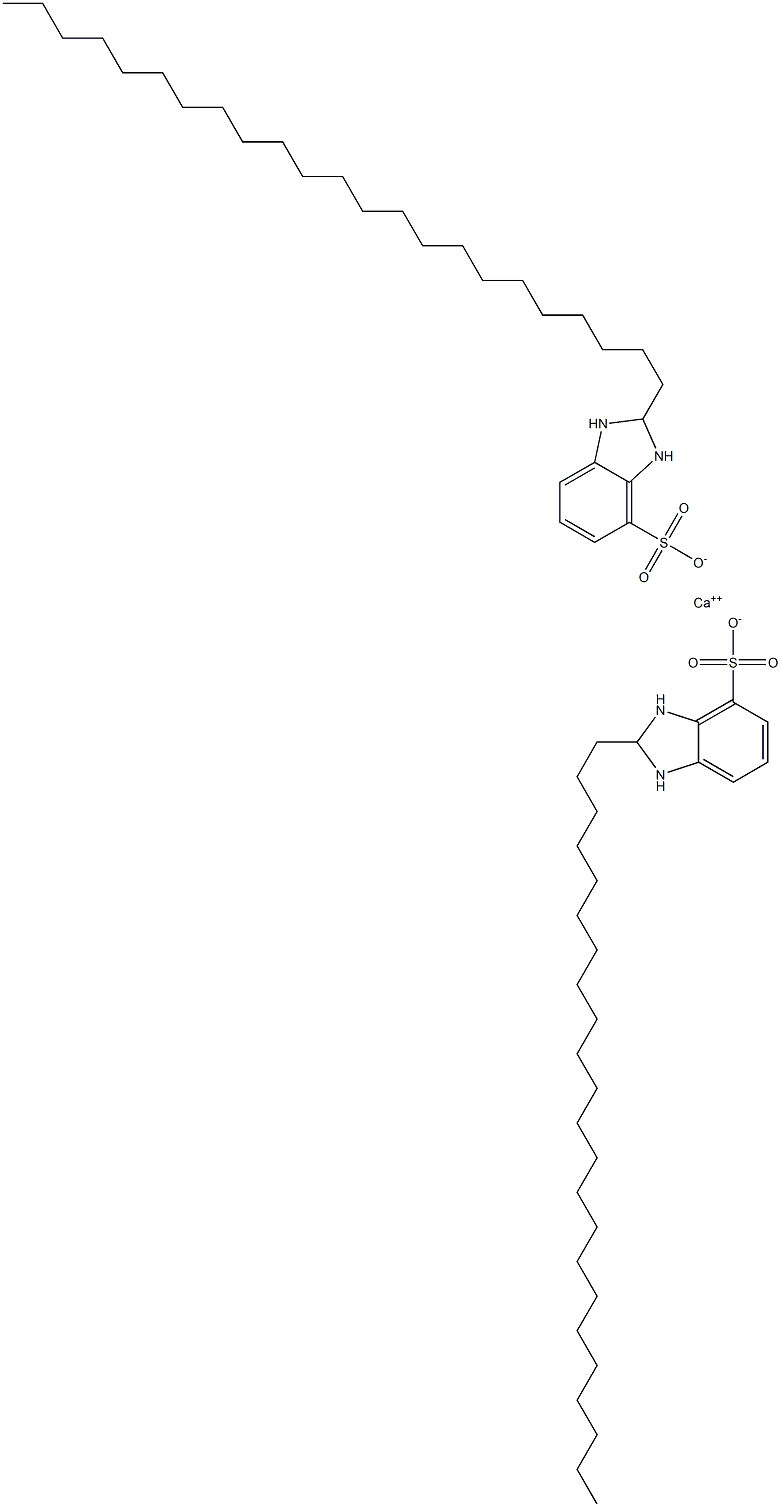 Bis(2,3-dihydro-2-tricosyl-1H-benzimidazole-4-sulfonic acid)calcium salt Struktur