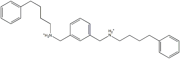 1,3-Phenylenebis[N-(4-phenylbutyl)methanaminium] Struktur