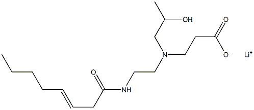 3-[N-(2-Hydroxypropyl)-N-[2-(3-octenoylamino)ethyl]amino]propionic acid lithium salt Struktur