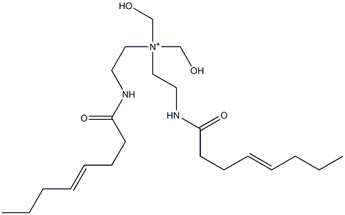 N,N-Bis(hydroxymethyl)-2-(4-octenoylamino)-N-[2-(4-octenoylamino)ethyl]ethanaminium Struktur