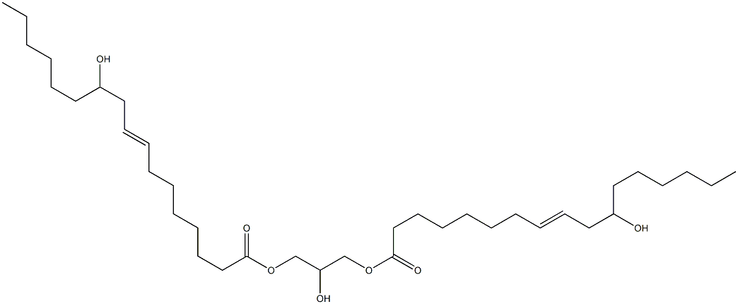 Bis(11-hydroxy-8-heptadecenoic acid)2-hydroxytrimethylene ester Struktur