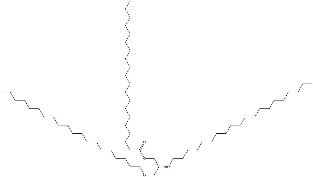 [R,(-)]-1-O-(1-Oxoicosyl)-2-O,3-O-diicosyl-D-glycerol Struktur