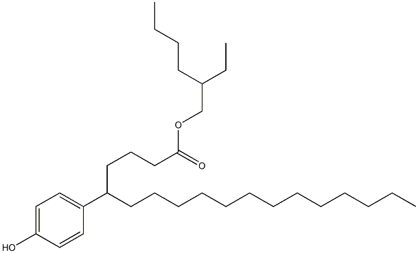 5-(4-Hydroxyphenyl)stearic acid 2-ethylhexyl ester Struktur