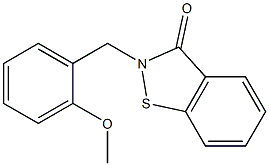 2-[2-Methoxybenzyl]-1,2-benzisothiazol-3(2H)-one Struktur