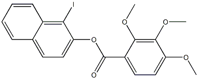 2,3,4-Trimethoxybenzoic acid 1-iodo-2-naphthalenyl ester Struktur