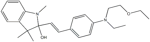 2-[2-[4-[N-Ethyl-N-(2-ethoxyethyl)amino]phenyl]vinyl]-1,3,3-trimethylindolin-2-ol Struktur