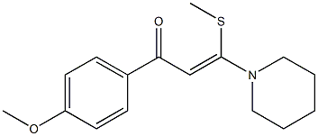 (Z)-3-(Methylthio)-3-piperidino-1-(4-methoxyphenyl)-2-propen-1-one Struktur