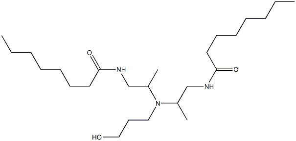 N,N'-[3-Hydroxypropyliminobis(2-methyl-2,1-ethanediyl)]bis(octanamide) Struktur