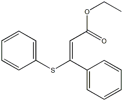 3-Phenyl-3-(phenylthio)acrylic acid ethyl ester Struktur