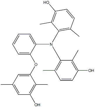 N,N-Bis(3-hydroxy-2,6-dimethylphenyl)-2-(3-hydroxy-2,5-dimethylphenoxy)benzenamine Struktur