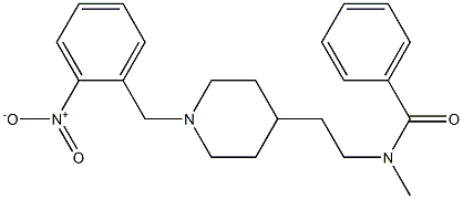 N-Methyl-N-[2-[1-(2-nitrobenzyl)-4-piperidinyl]ethyl]benzamide Struktur