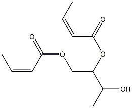 1,2,3-Butanetriol 1,2-bisisocrotonate Struktur