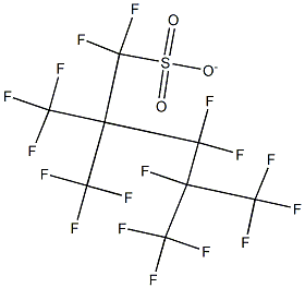 2,2,4-Tris(trifluoromethyl)-1,1,3,3,4,5,5,5-octafluoro-1-pentanesulfonic acid anion Struktur