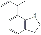 2,3-Dihydro-7-(1-methyl-2-propenyl)-1H-indole Struktur