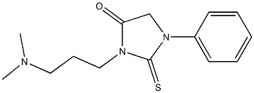 3-[3-(Dimethylamino)propyl]-1-phenyl-2-thioxoimidazolidin-4-one Struktur