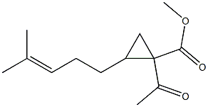 2-(4-Methyl-3-pentenyl)-1-acetylcyclopropane-1-carboxylic acid methyl ester Struktur