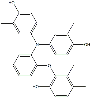 N,N-Bis(4-hydroxy-3-methylphenyl)-2-(6-hydroxy-2,3-dimethylphenoxy)benzenamine Struktur