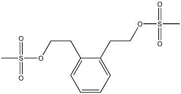 Bis(methanesulfonic acid)1,2-phenylenebis(ethylene) ester Struktur