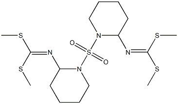 [[Bis(methylthio)methylene]amino]piperidino sulfone Struktur