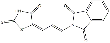 N-[3-(2-Thioxo-4-oxothiazolidin-5-ylidene)-1-propenyl]phthalimide Struktur